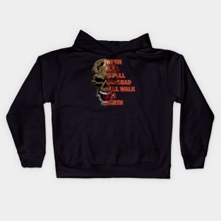 Horror Quote with Dead Skull Kids Hoodie